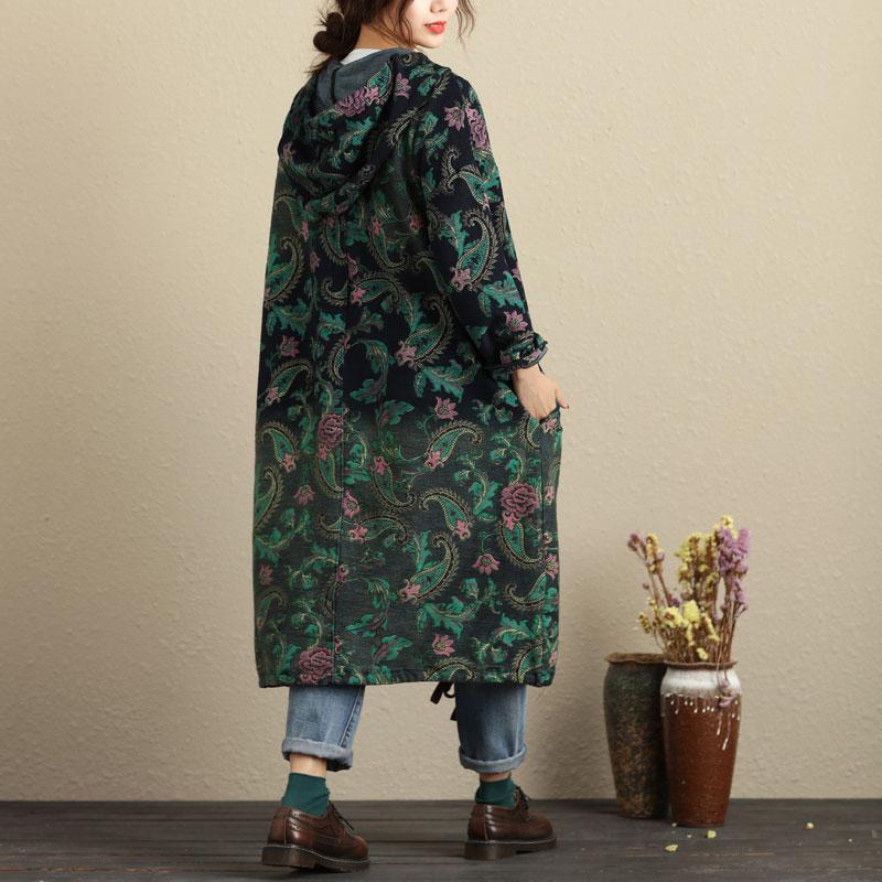 Paisley Roses Hooded Sweater Vest