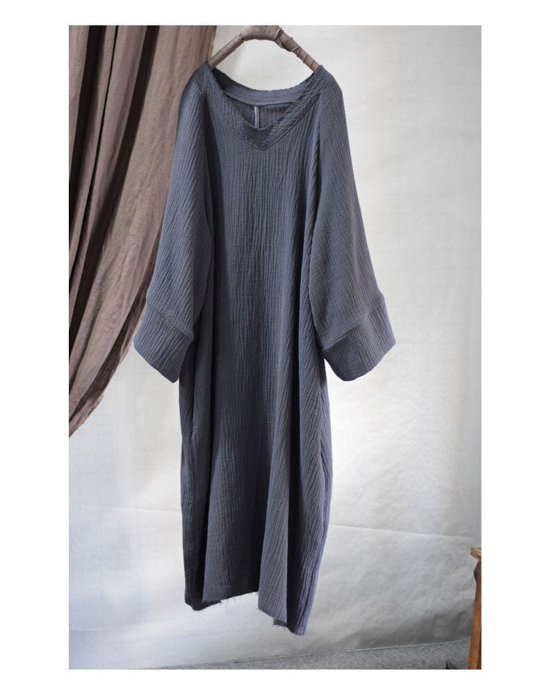 Cotton Linen V-Neck Dress | Lotus