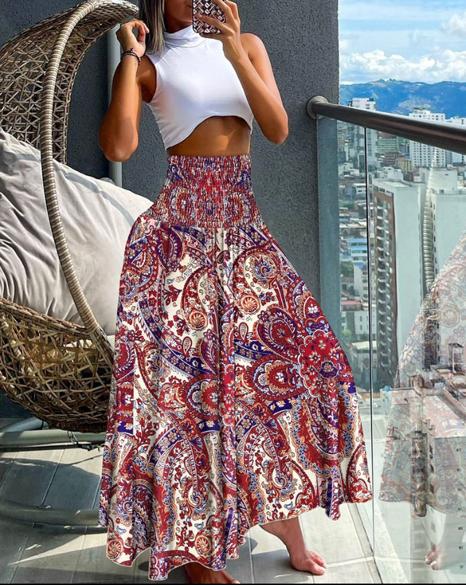 Vintage Glow Boho Maxi Skirt