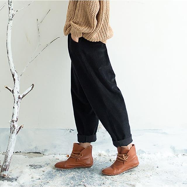 Retro Corduroy Loose Trousers