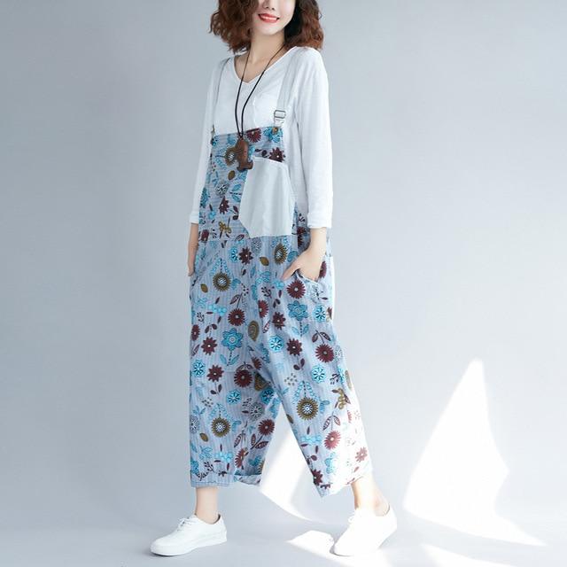 Hippie Dippie Floral Patchwork Overall