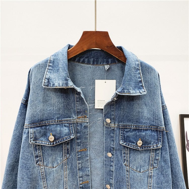 Boho Handmade Embroidered Denim Jacket