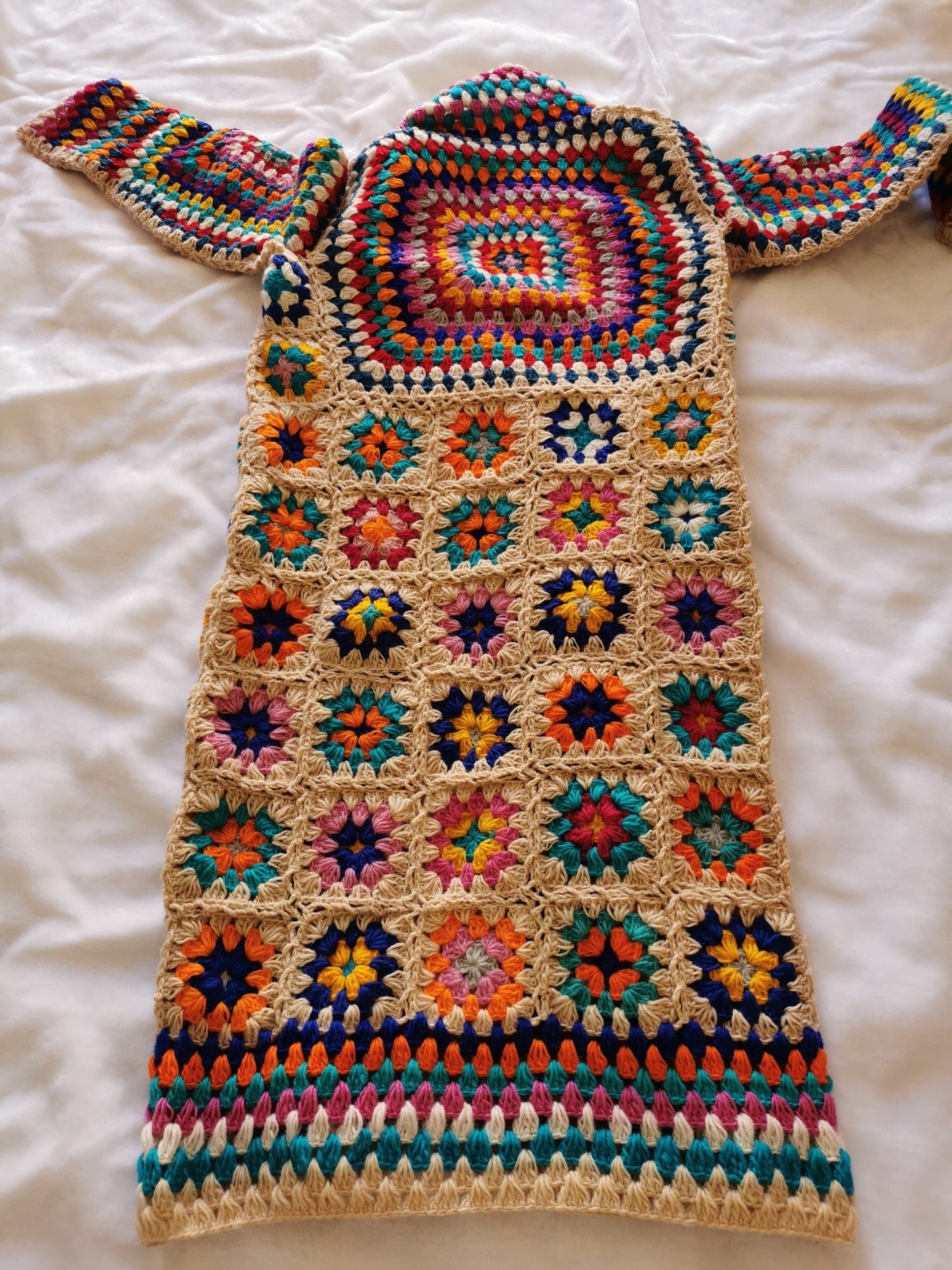 100% Wool Handmade Hippie Cardigan