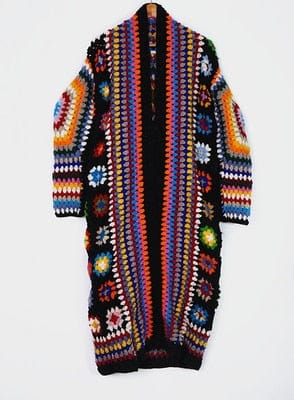 100% Wool Handmade Hippie Cardigan