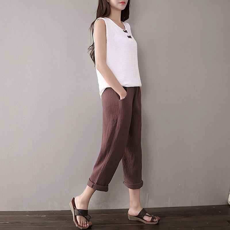 Cotton And Linen Pants | Zen