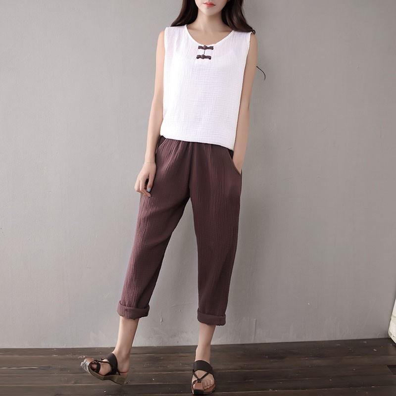 Cotton And Linen Pants | Zen