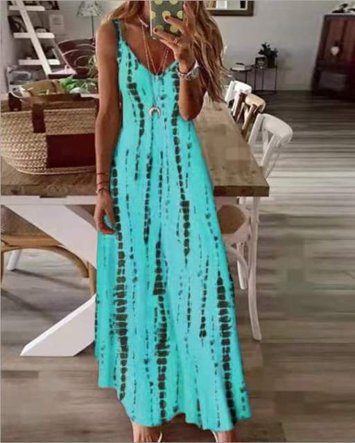 Boho Chic Tie-Dye Beach Dress