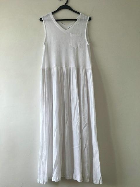 Empire Cotton and Linen Maxi Dress