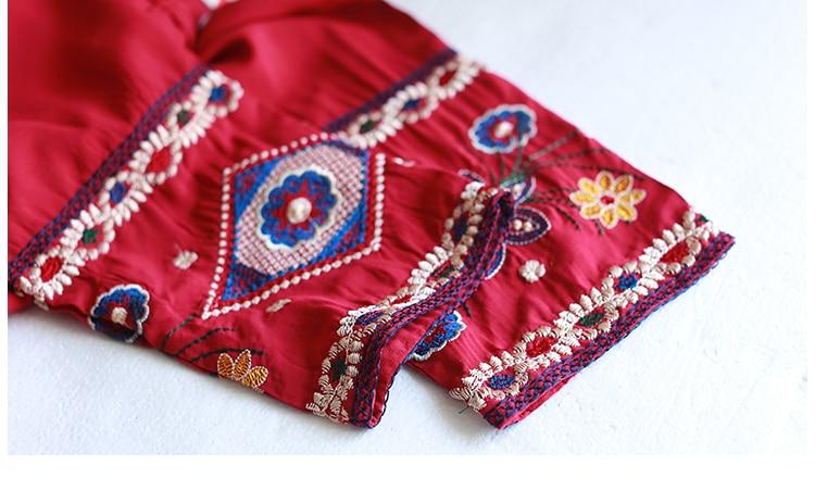 Floral Embroidered Chinese Dress