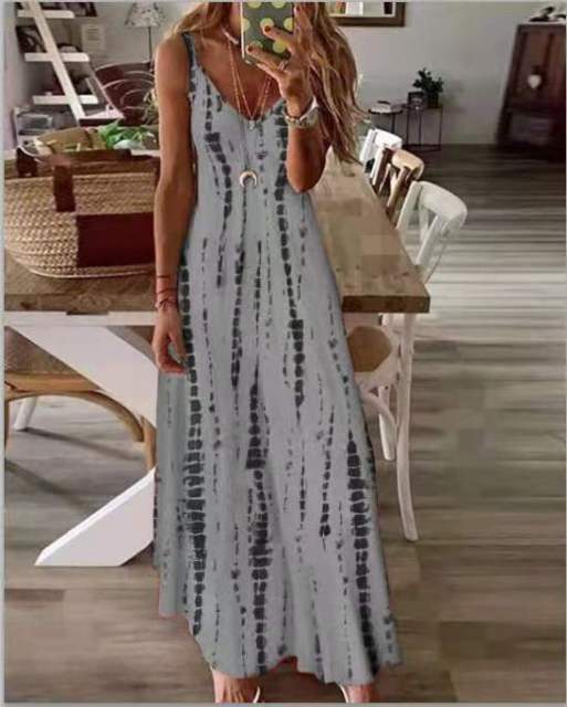 Boho Chic Tie-Dye Beach Dress