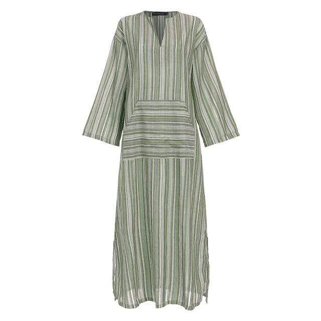 Striped Oversized Maxi Dress  | Zen