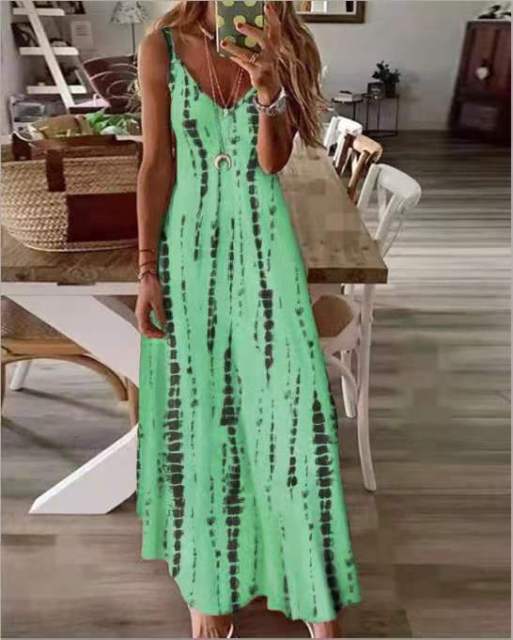 Boho Chic Tie-Dye Beach Dress