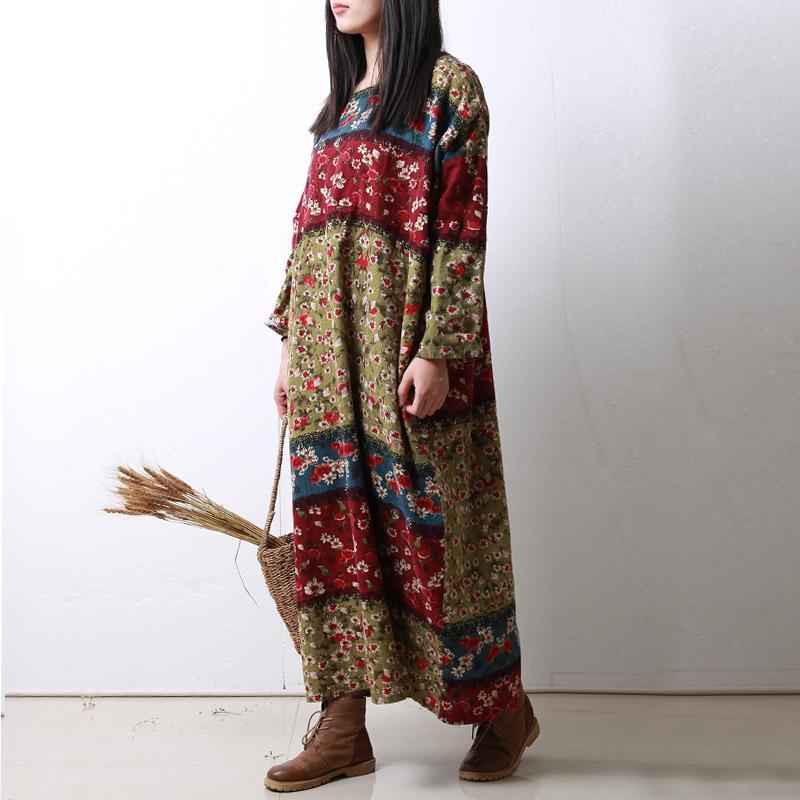 Long Sleeve Floral Patchwork Robe