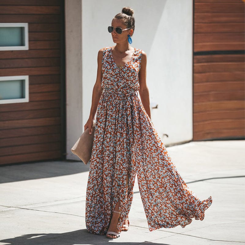 Mystery Floral Boho Maxi Dress