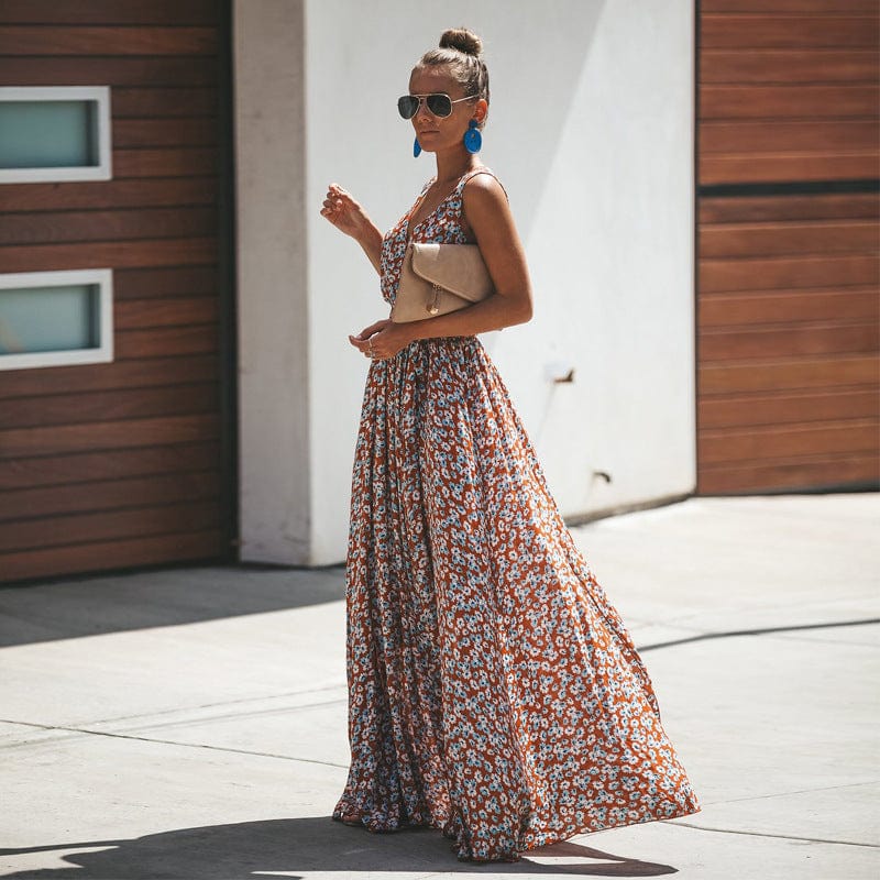 Mystery Floral Boho Maxi Dress