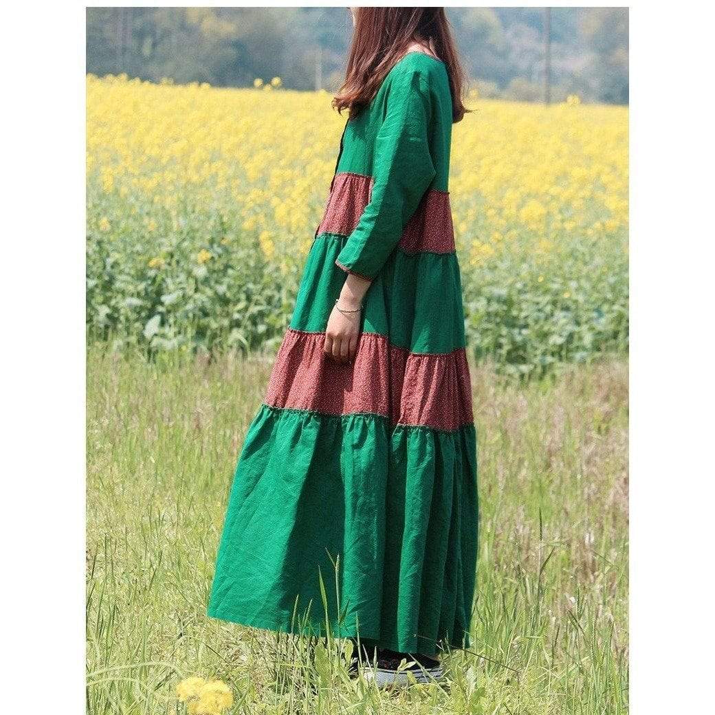 Franfreluche Bohemian Hippie Dress