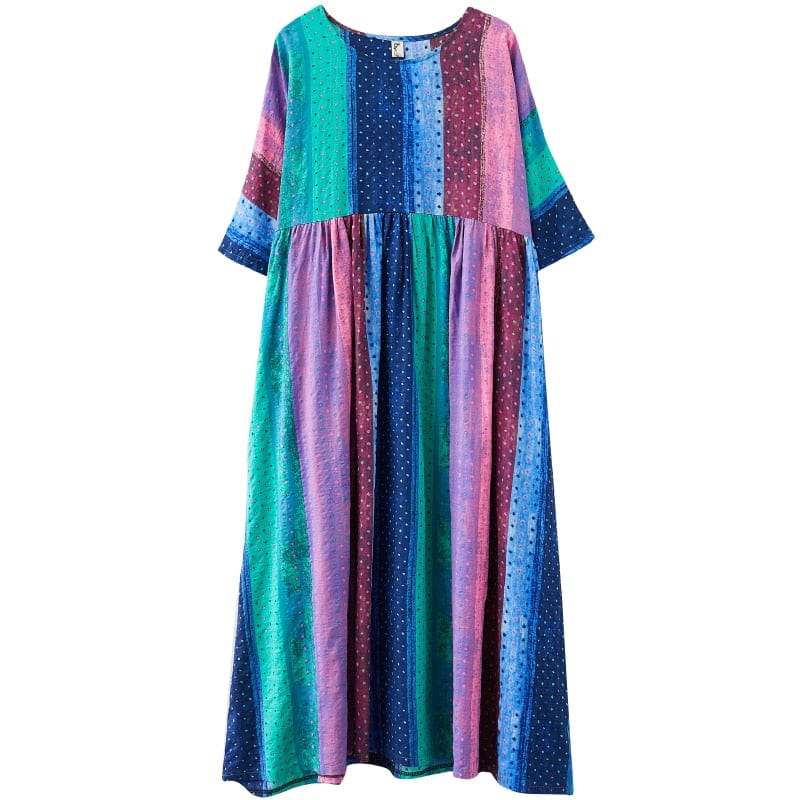 Oversized Watercolour Striped Dress