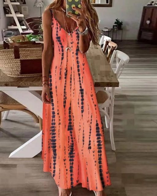 Boho Chic Tie-Dye Beach Dress