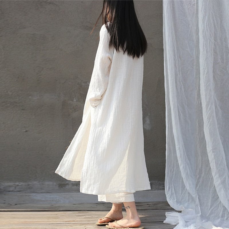 Oversized Cotton Linen Tunic Dress | Zen