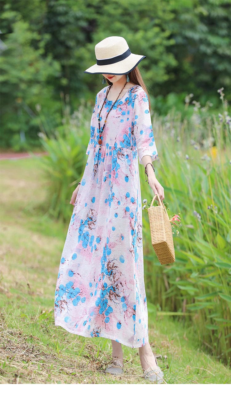 Fang Hua Floral Midi Dress