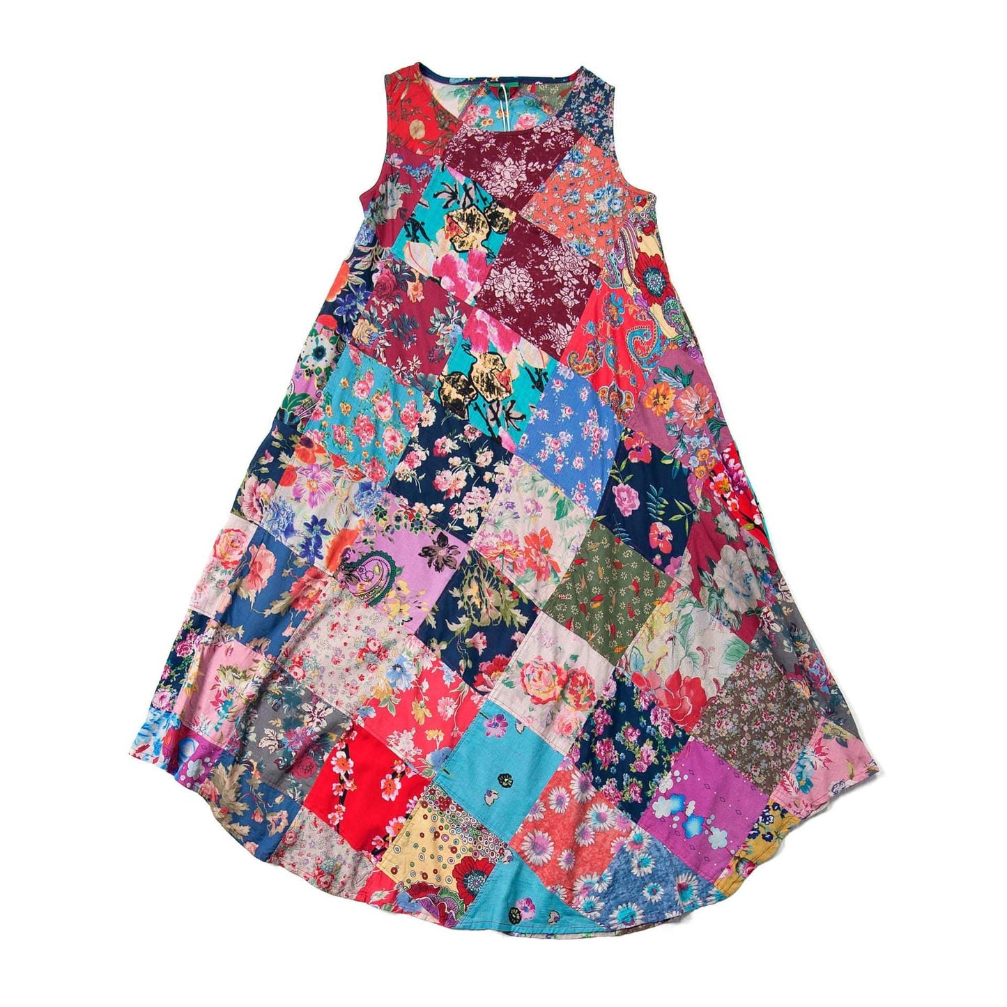 Patchwork Colourful Cotton Hippie Dress