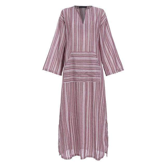 Striped Oversized Maxi Dress  | Zen