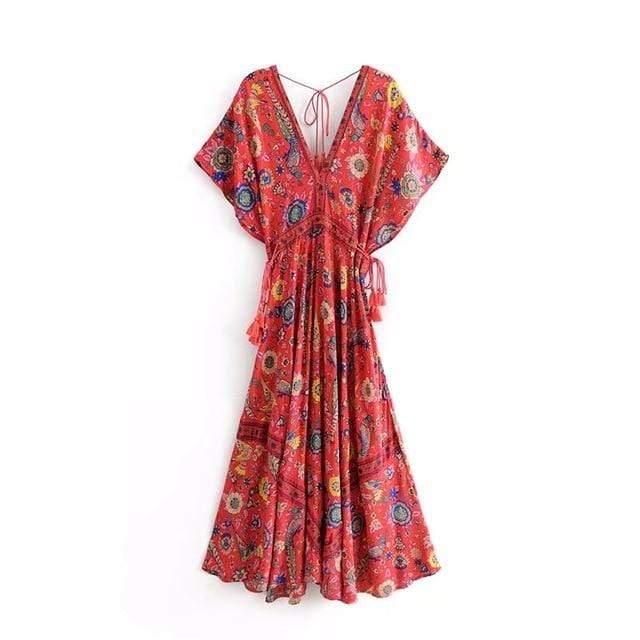 Starshine Floral Hippie Maxi Dress