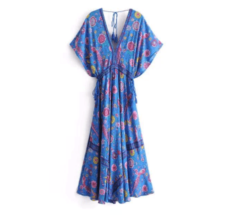 Starshine Floral Hippie Maxi Dress