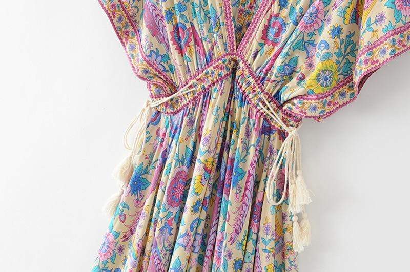 Starshine Floral Hippie Maxi Dress