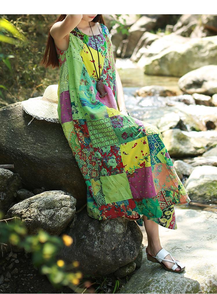 Sweet Dreams Patchwork Hippie Dress