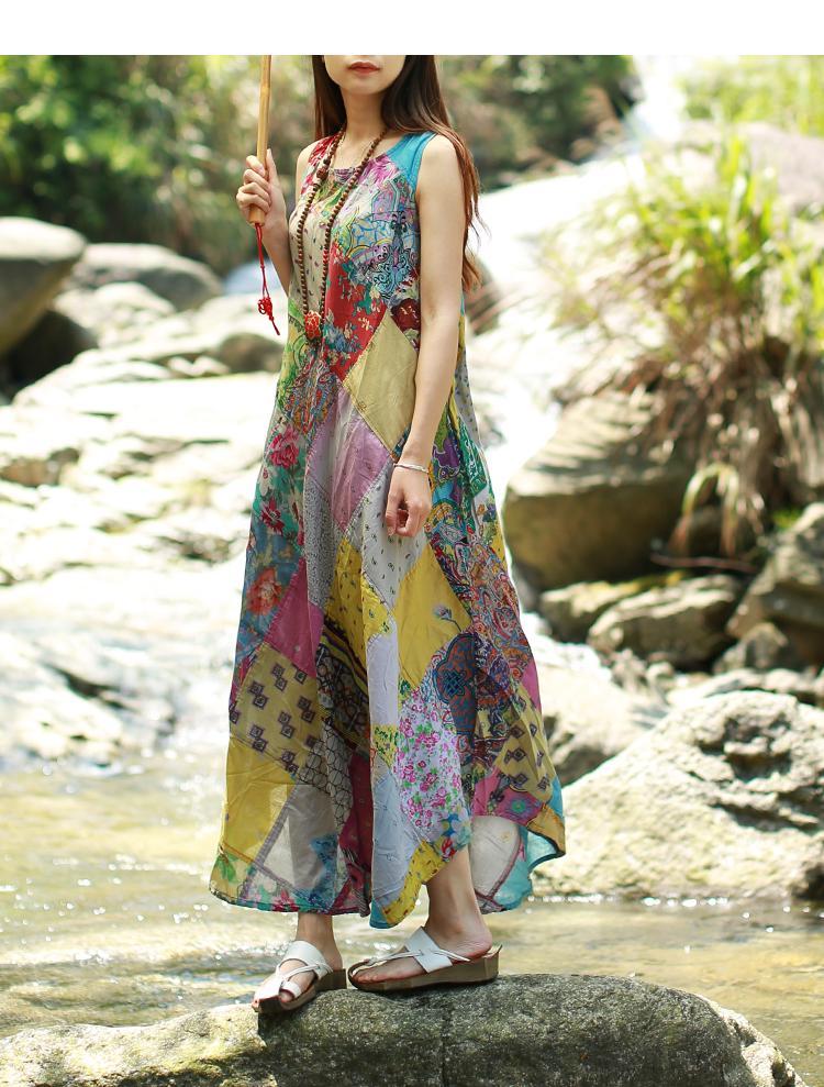 Sweet Dreams Patchwork Hippie Dress