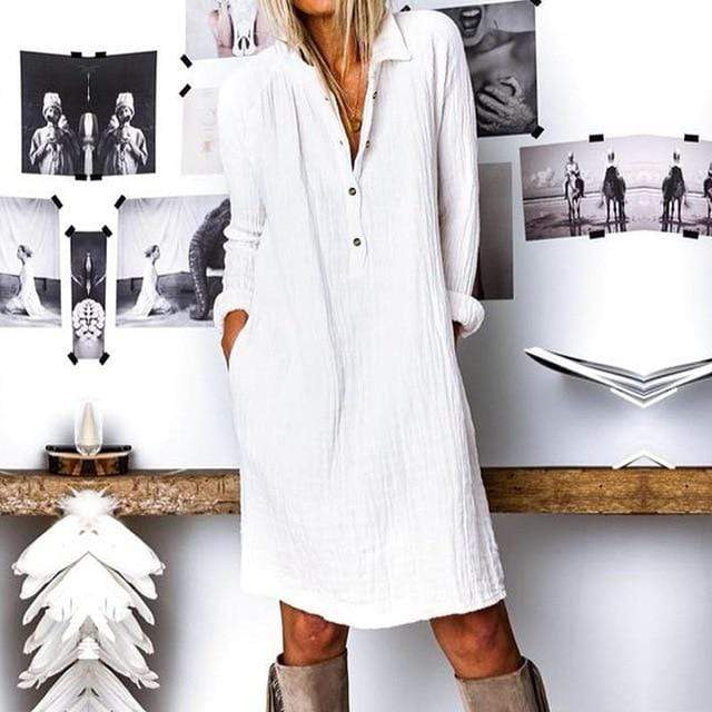 Modern Boho Plus Size Shirt Dress