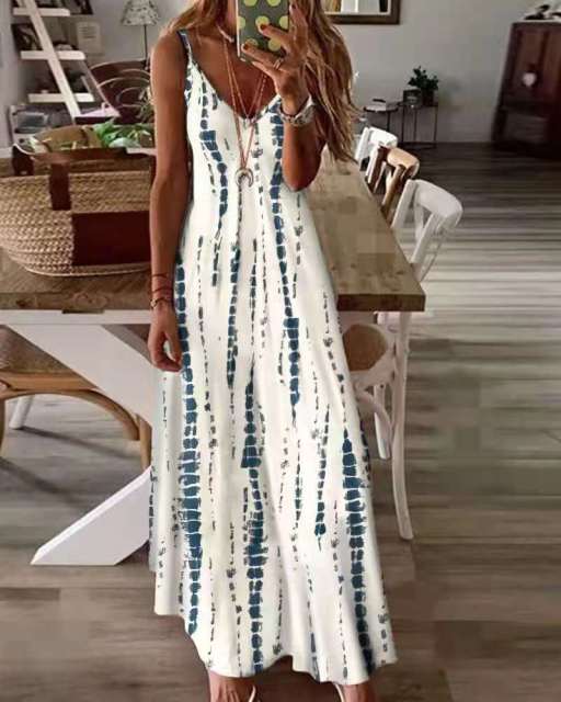 Boho Chic Tie-Dye Beach Dress