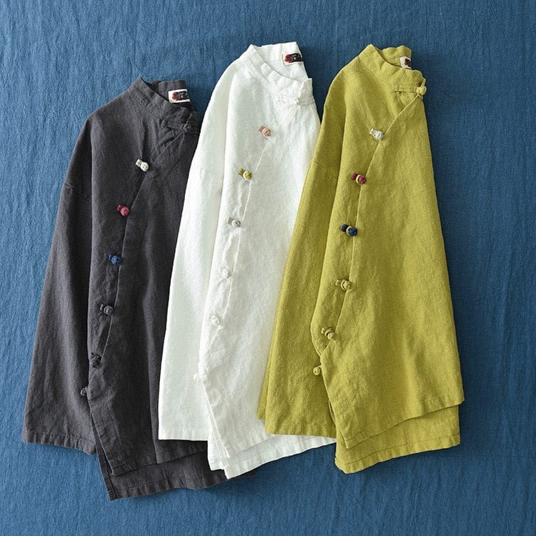 Mandarin Linen Shirt | Zen