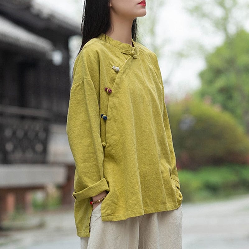 Mandarin Linen Shirt | Zen