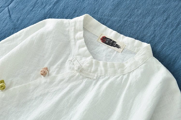 Mandarin Linen Shirt | Zen