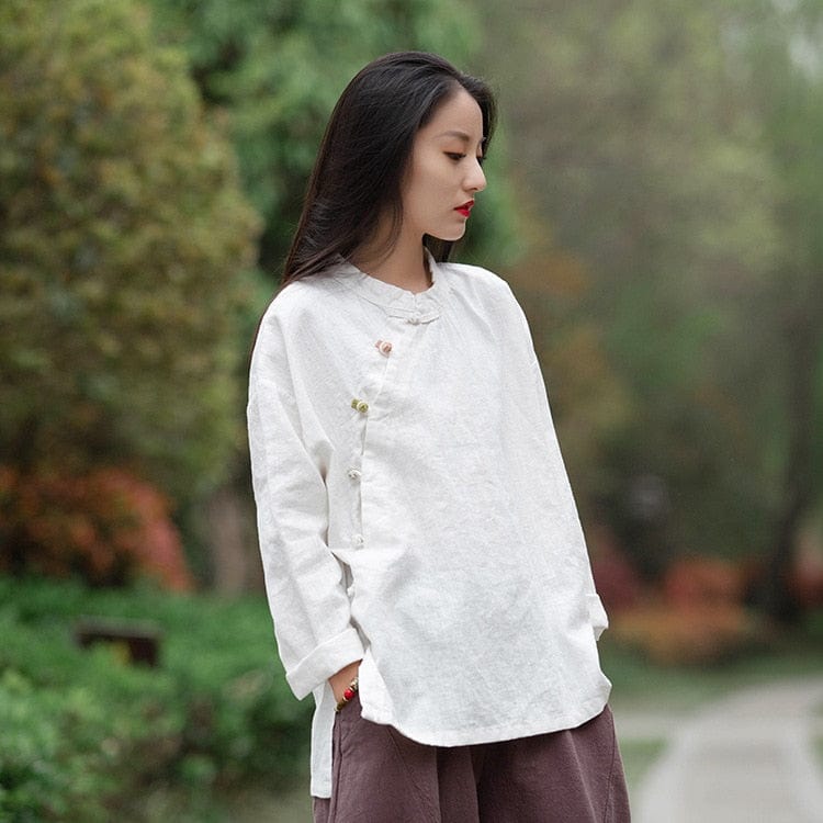 Mandarin Linen Shirt | Zen