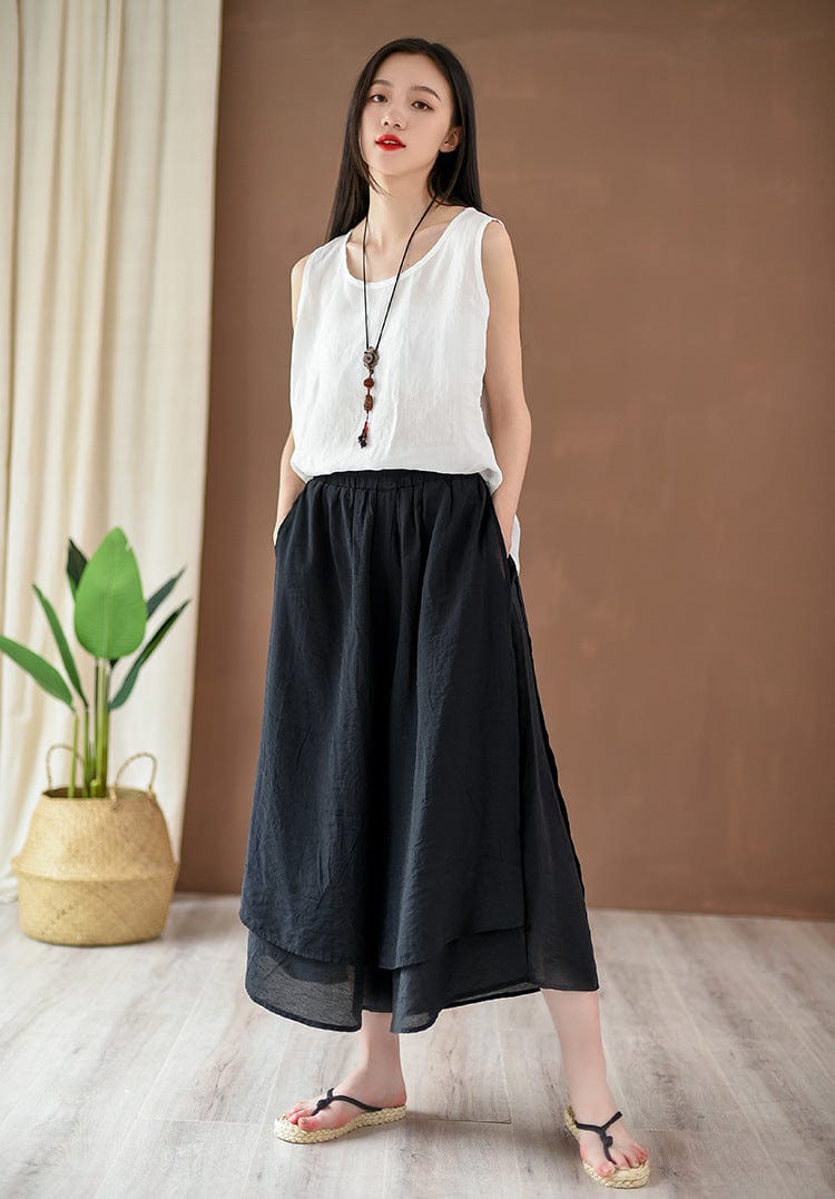 Flowy 3/4 Length Palazzo Pants | Zen