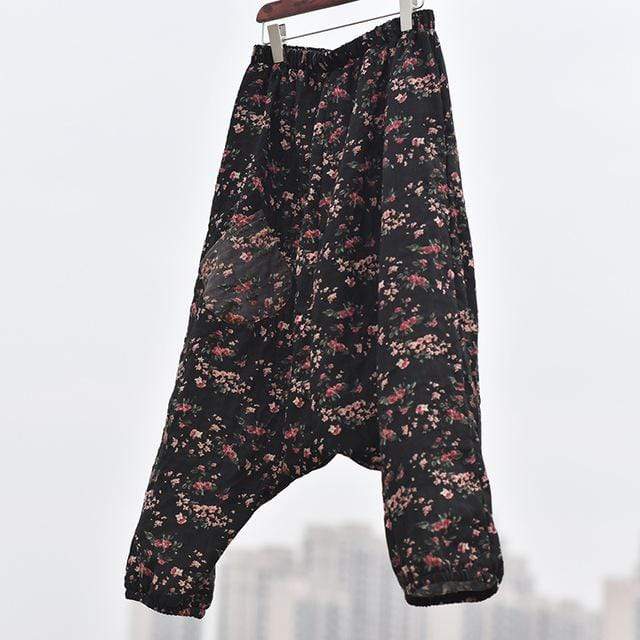 Cotton Linen Floral Harem Pants | Hippie