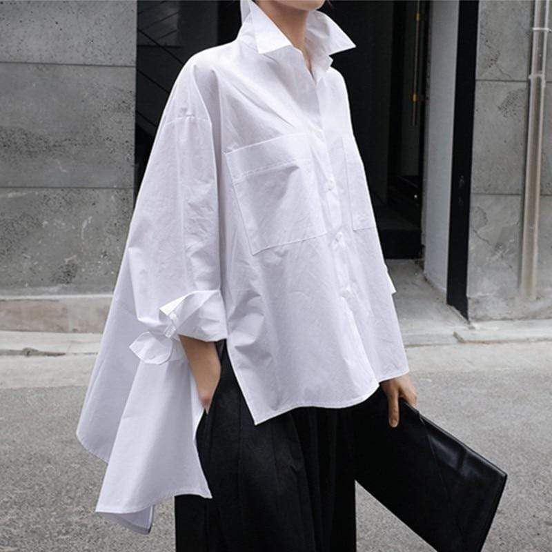 Irregular Button Down Oversized Shirt | Millennials