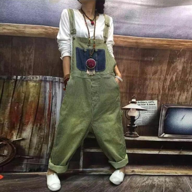 Loose Hipster Overalls