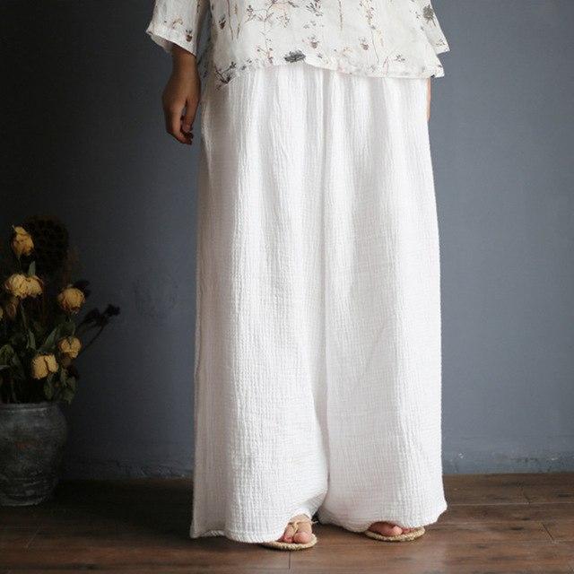 White Linen Palazzo Pants  | Zen