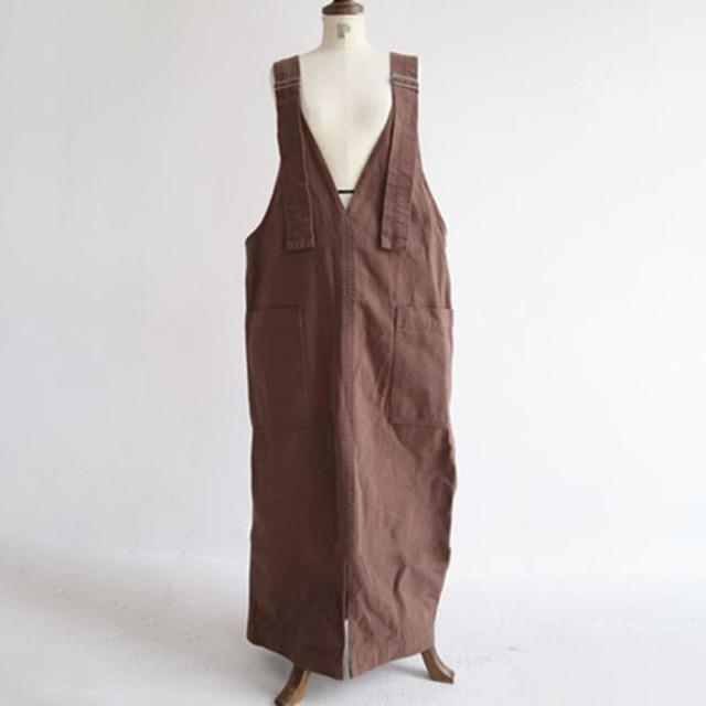 Grunge Style Loose Overall Dress