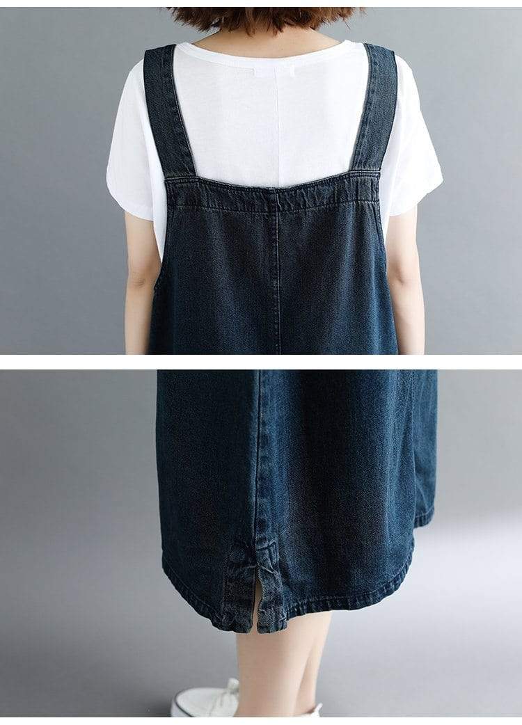 Denim Bib Overall Dress