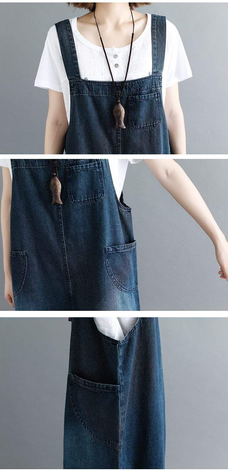 Denim Bib Overall Dress