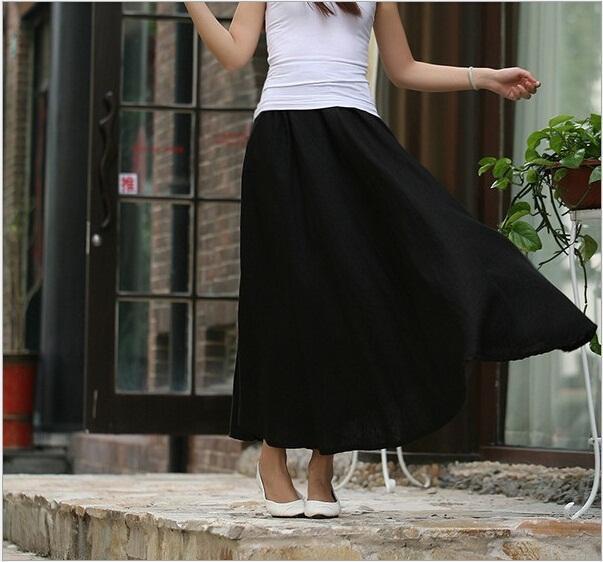 Cotton and Linen Maxi Skirts