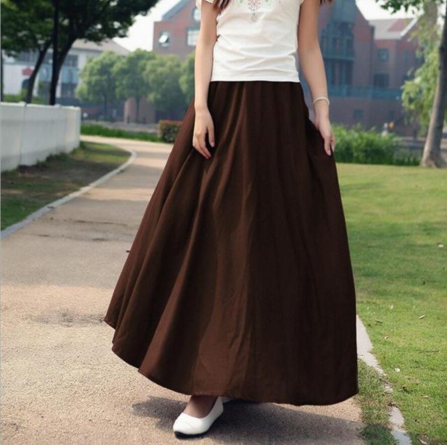 Cotton and Linen Maxi Skirts