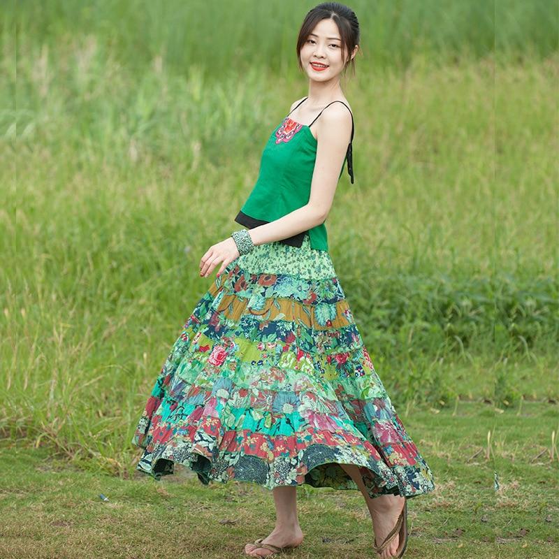 Random Patchwork Hippie Skirt