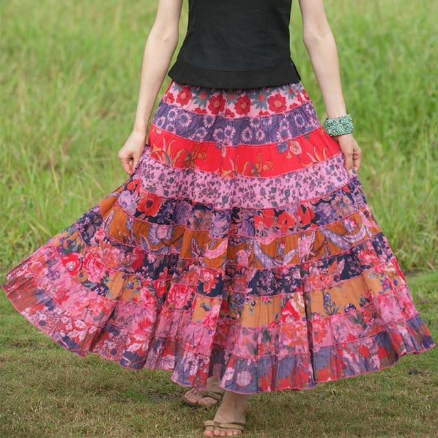 Random Patchwork Hippie Skirt