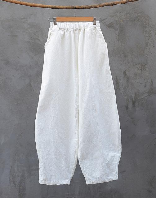 Japanese Zen Cotton Linen Palazzo Pants  | Zen